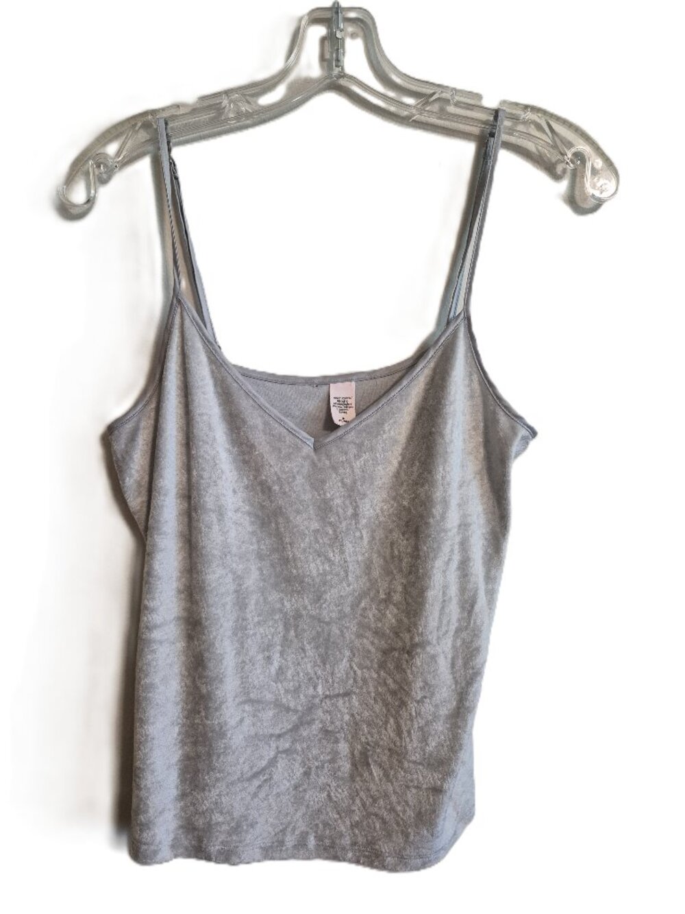 Victoria Secret Fairy Crushed Velvet Grey Silver Cami Medium